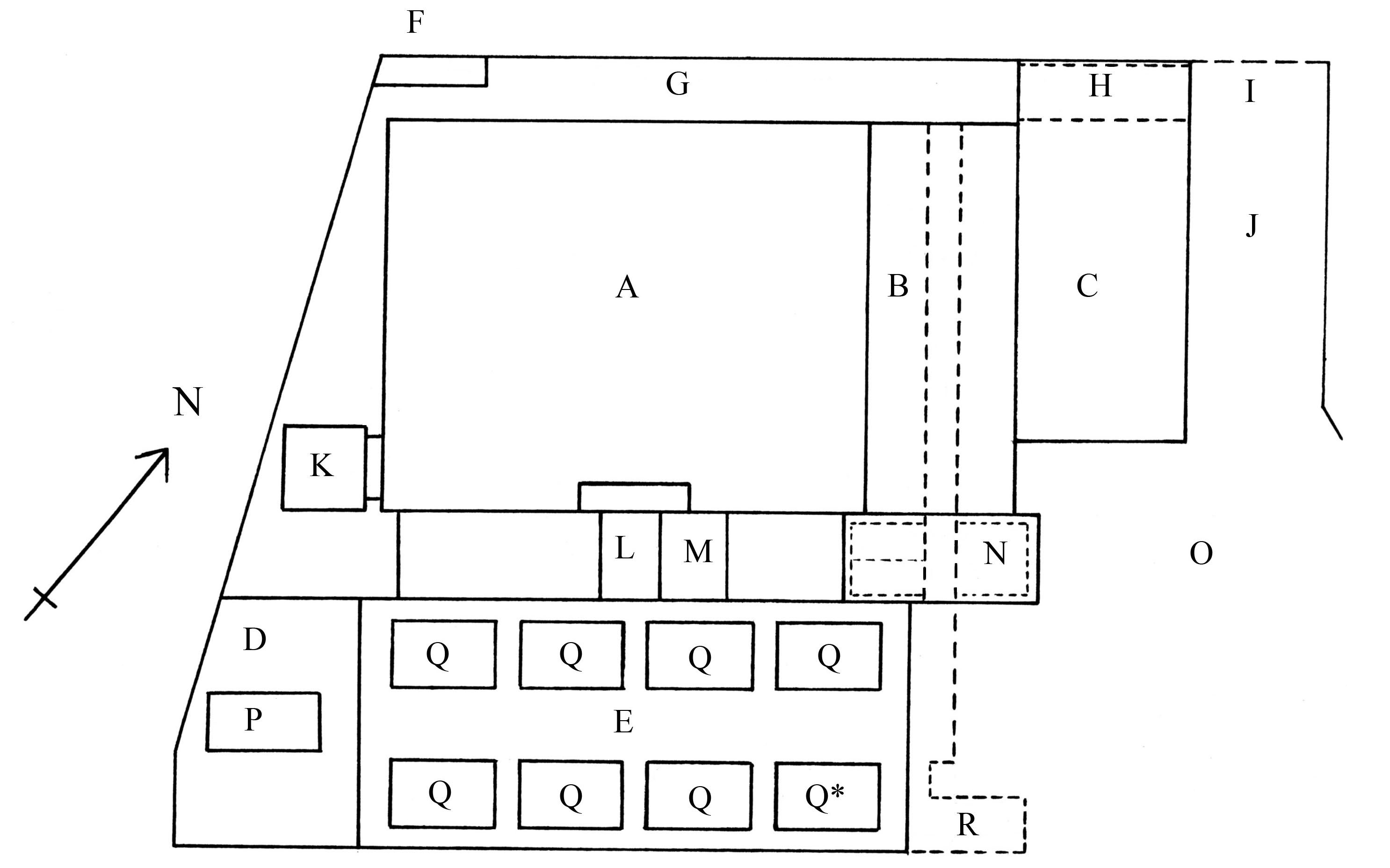 Figure 1. Plan of main buildings