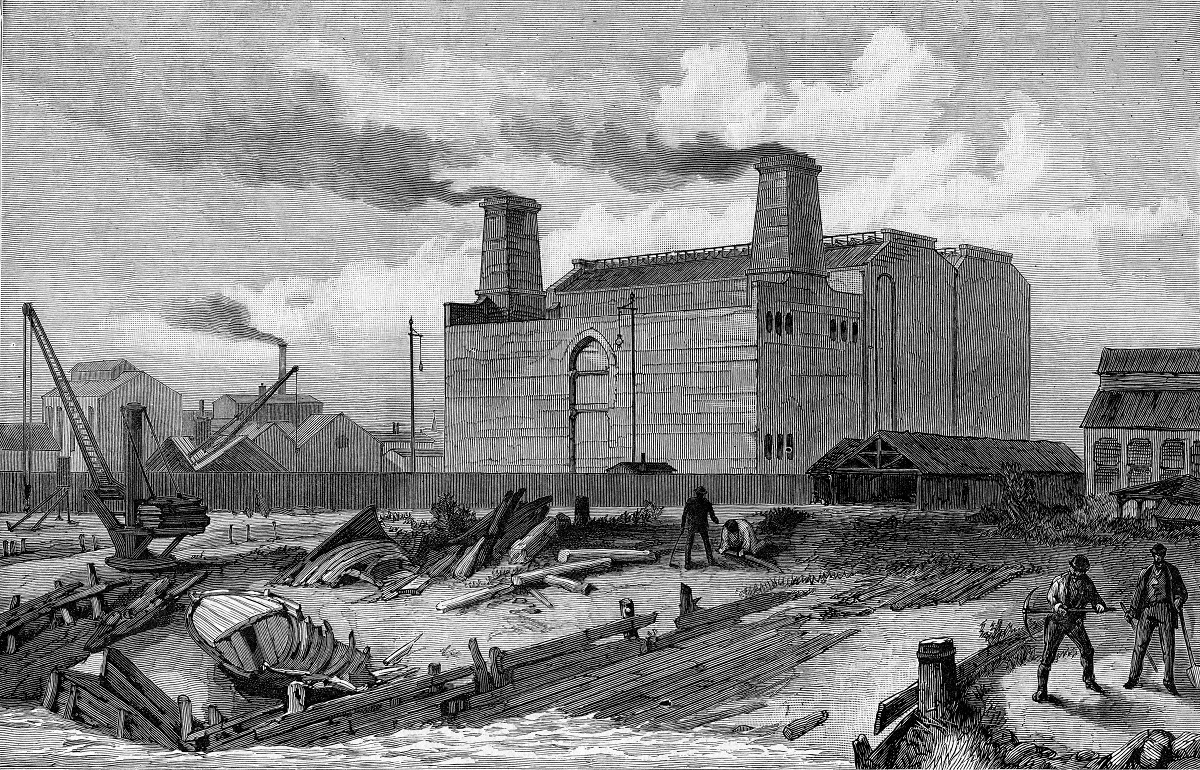 Deptford Generating Station. From The Illustrated London News, the 26 October 1889