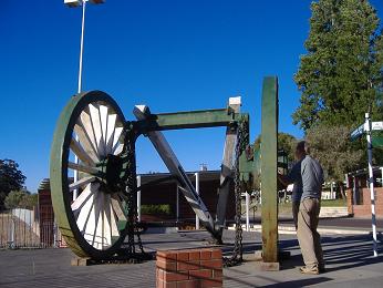 The 'Whim' at Manjimup used for transporting logs with Paul Saulter. © Colin Jenkins