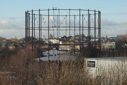 Gasholder in Lower High Street, Watford.   Kate Quinton