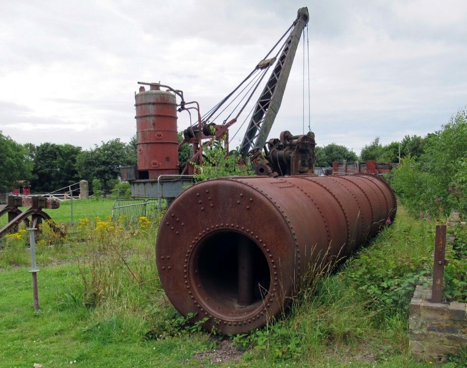 The rusting boiler in Prestongrange