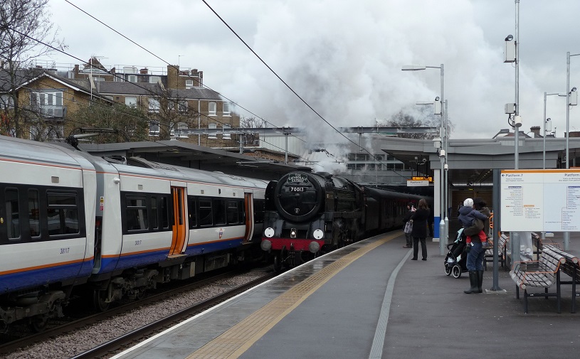 70013 Oliver Cromwell at Highbury & Islington 8th December 2011 © Robert Carr