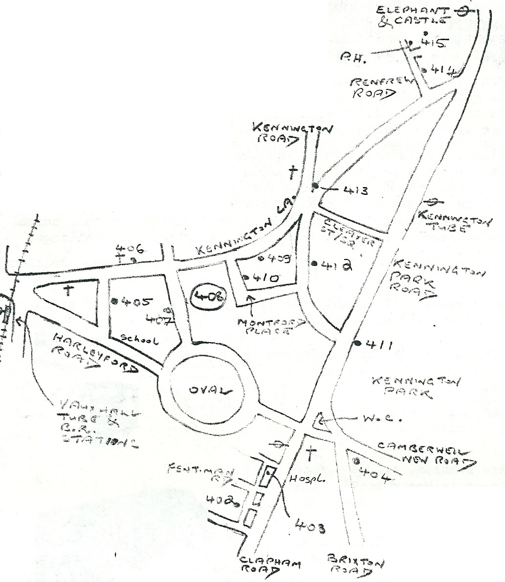 Kennington map