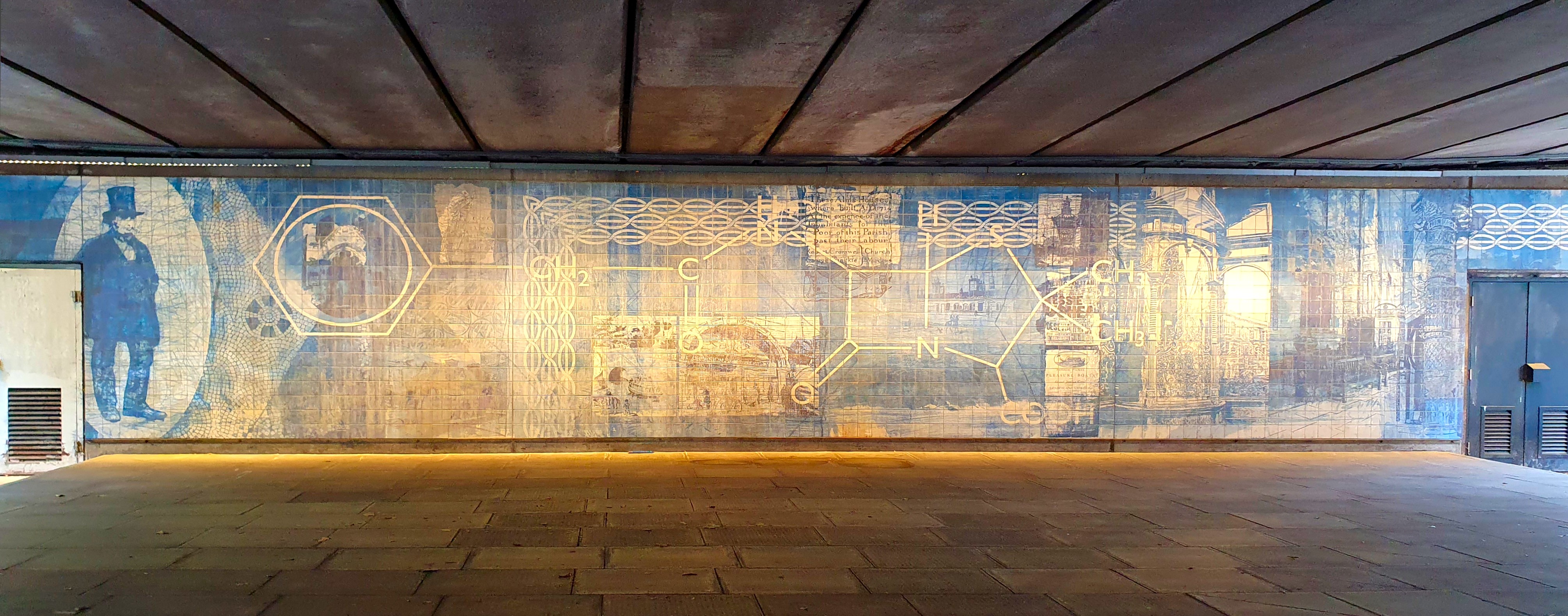pedestrian underpass beneath the A40 Marylebone Flyover