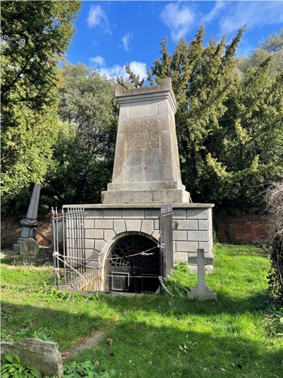 The Bazalgette Mausoleum. Photo. Stephen Fielding, Habitats & Heritage