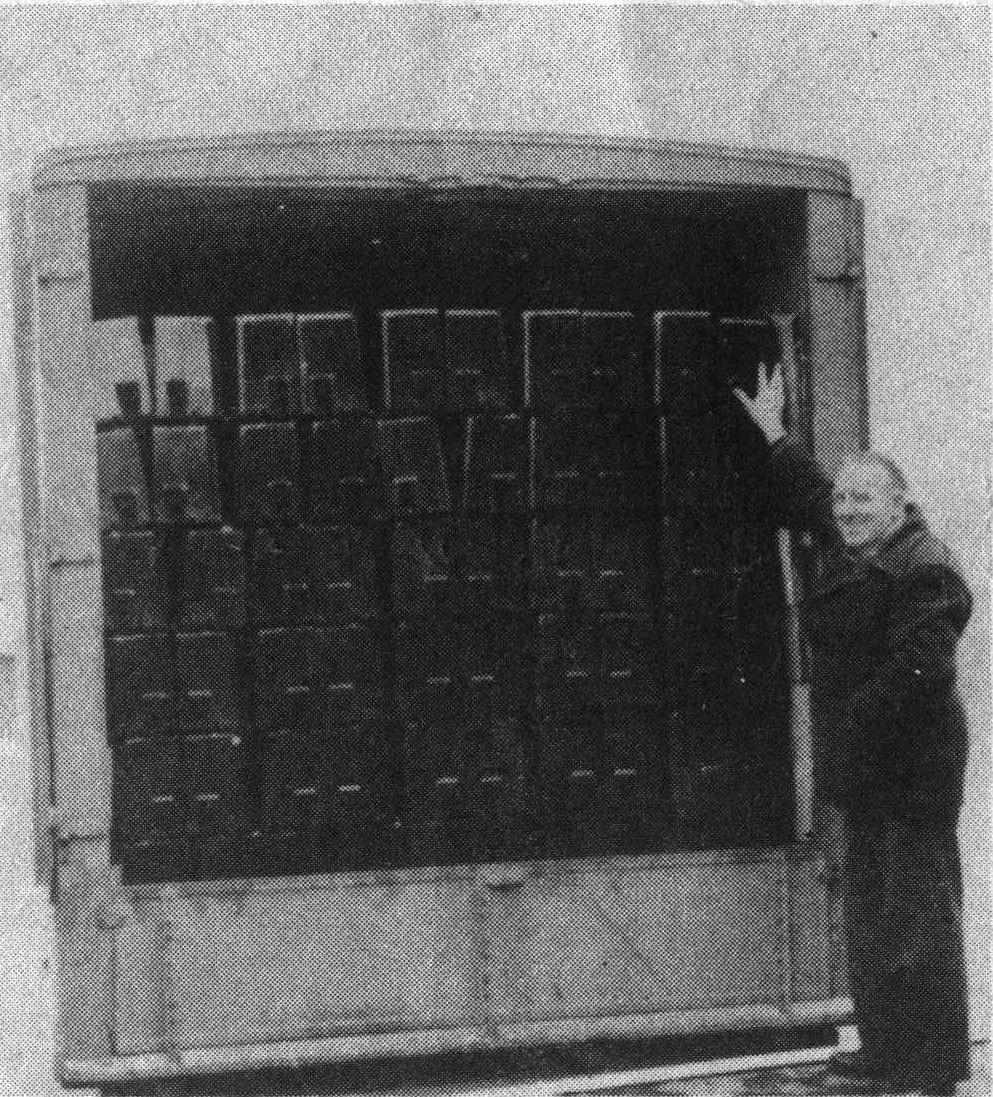 Birmingham BRS van loaded with lavatory cisterns