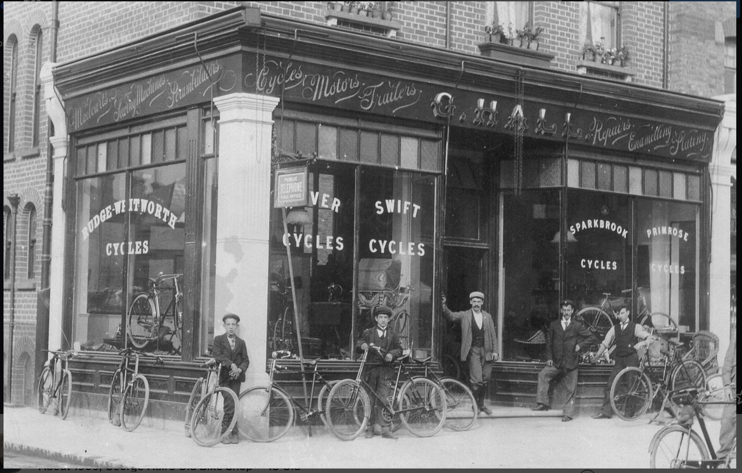 Hall's bicycle shop in Old Dover Road at Blackheath Standard