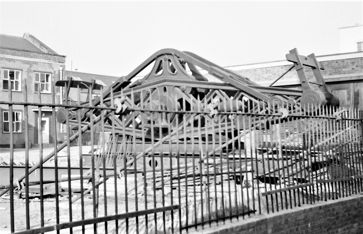 Hammersmith Pumping Station, removed engine beam, 1969
