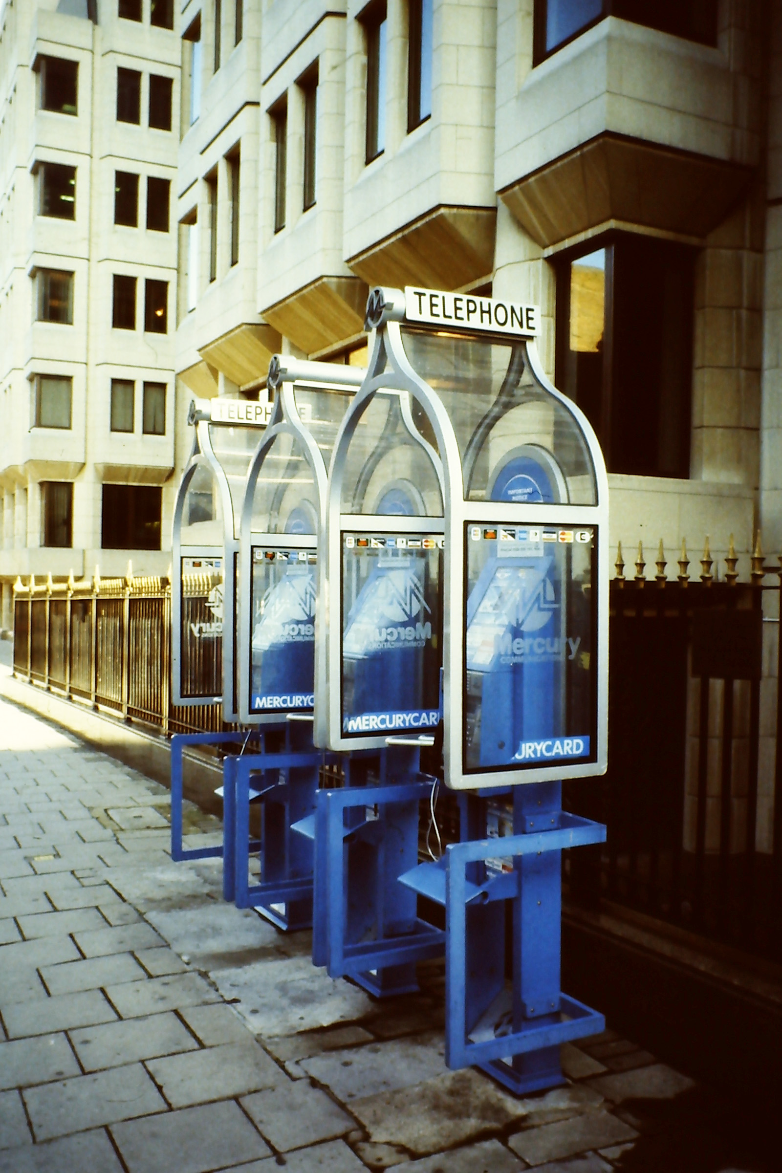 Mercury telephone kiosks, Endell Street, Covent Garden. © Michael Bussell