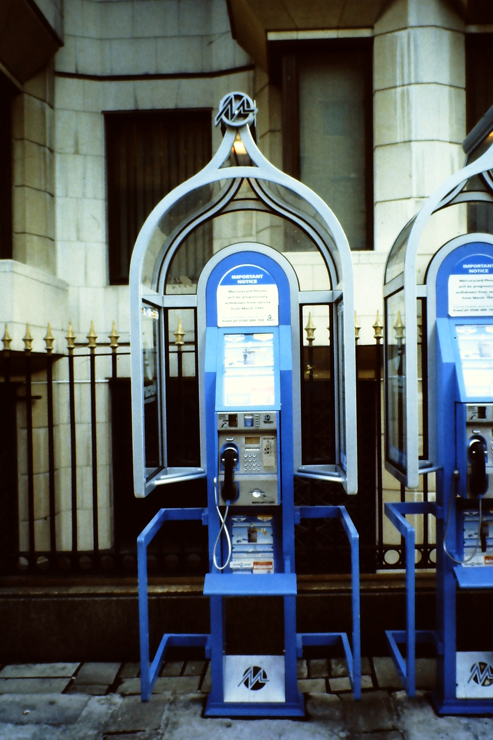 Mercury telephone kiosks, Endell Street, Covent Garden. © Michael Bussell