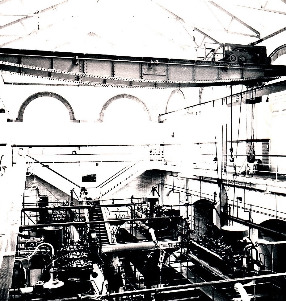 General view of interior looking NE