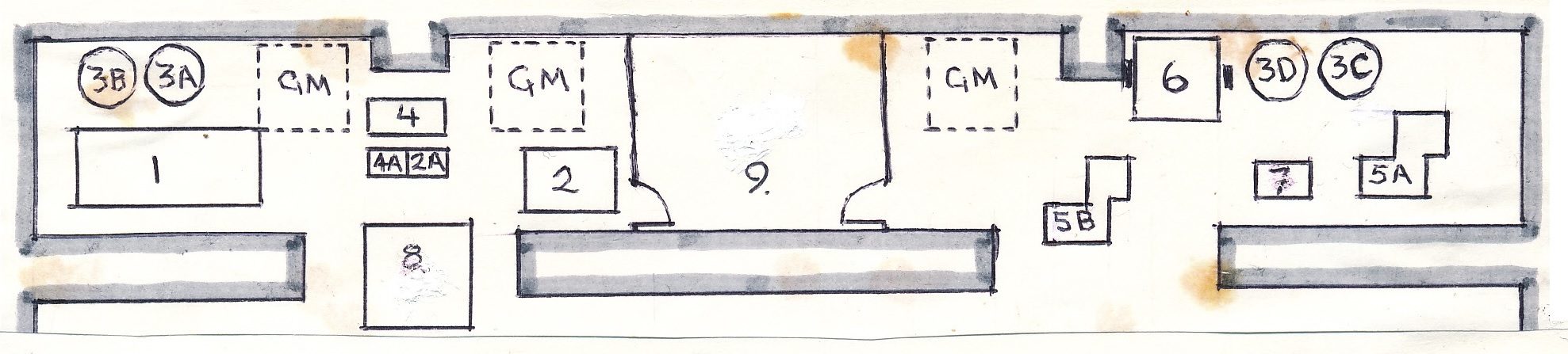 Plan showing location of auxiliary equipment