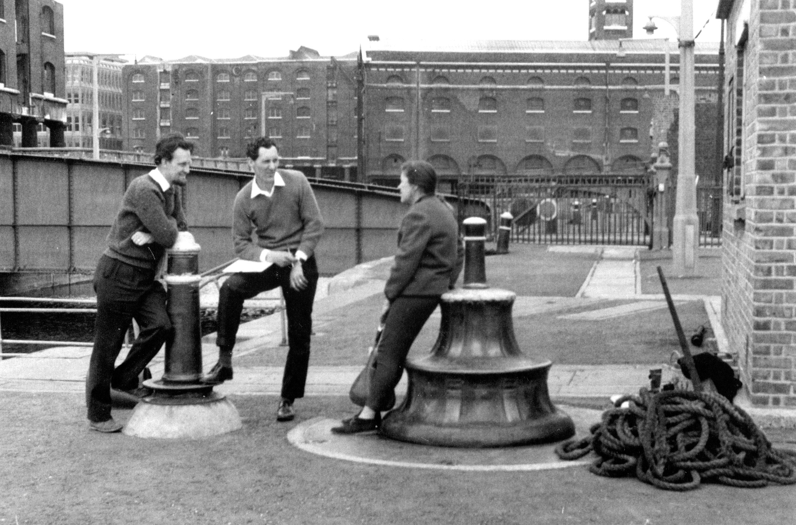 John Ashdown and Paul Carter at St Katharine Dock, May 1966