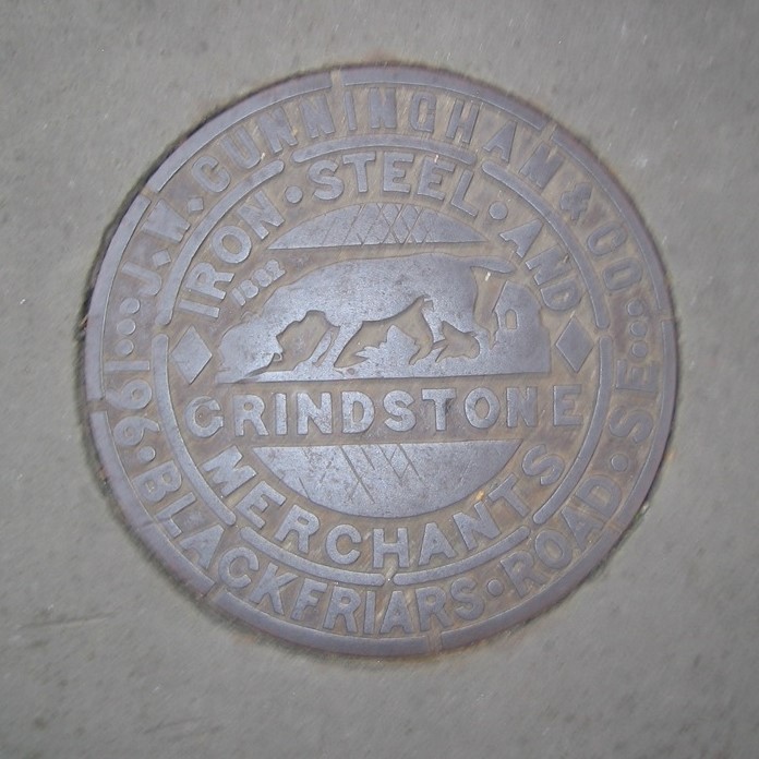 J W Cunningham coal-hole plate, Stamford Street. © Robert Mason