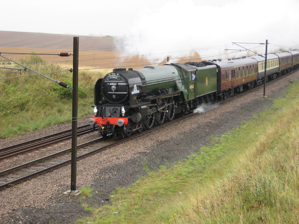 60163 Tornado, pictured from New Road Bridge (No 1525) near Audley End, 4.8.11. © Robert Mason