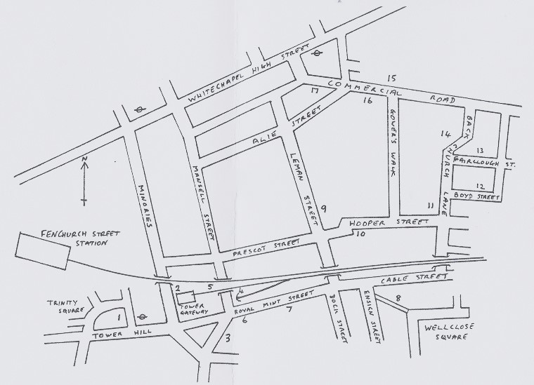 Greater London Industrial Archaeology Society walk No.14 Whitechapel